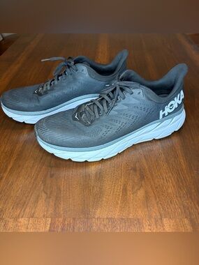 Hoka One One Clifton 7 Black/White Running Shoes Mens Size 14 1110508 BWHT